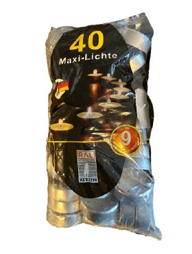 Maxi-Teelichter 10 Std. 40 Stück Bild 2