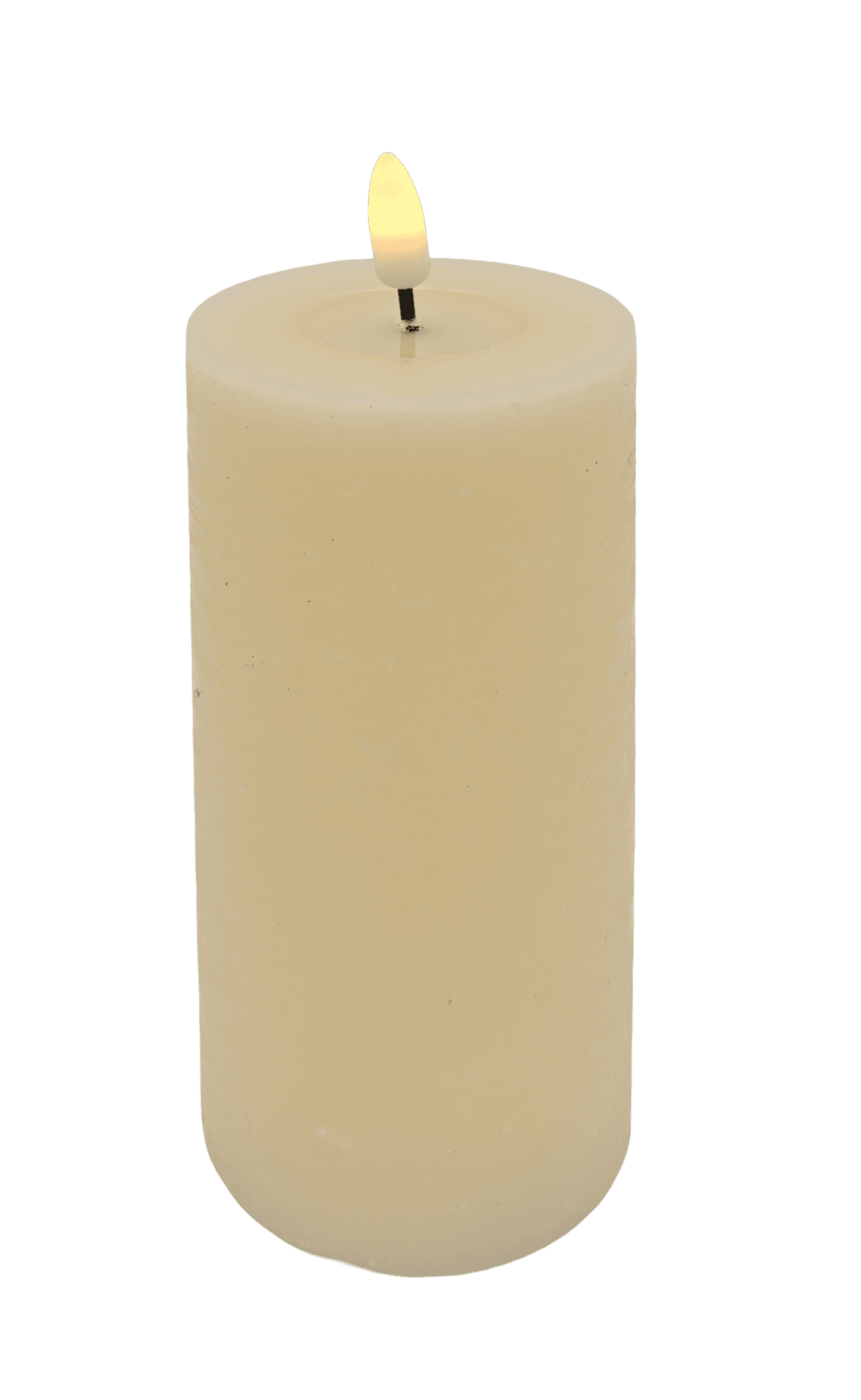 LED-Stumpenkerze Rustikal 70x125 / Elfenbein Bild 2