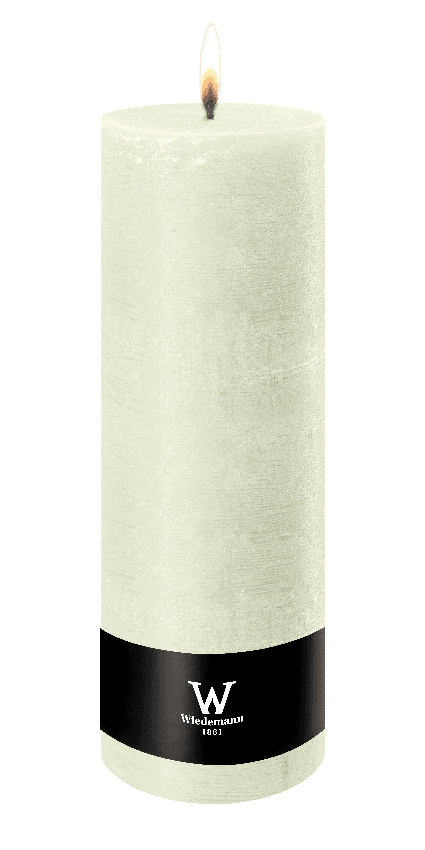 Stumpenkerze Rustikal Elfenbein 100x300 mm Bild 2