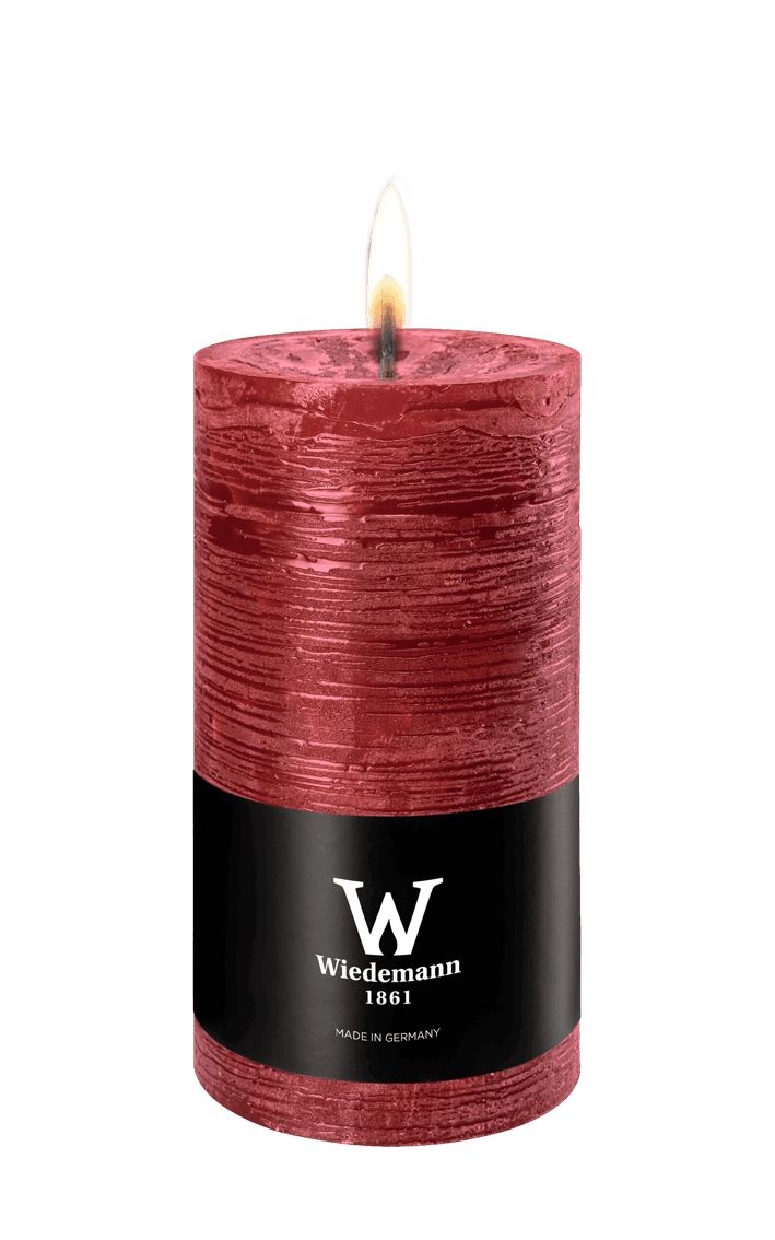 Stumpenkerze Rustikal / 68x130 mm / Bordeaux Bild 2