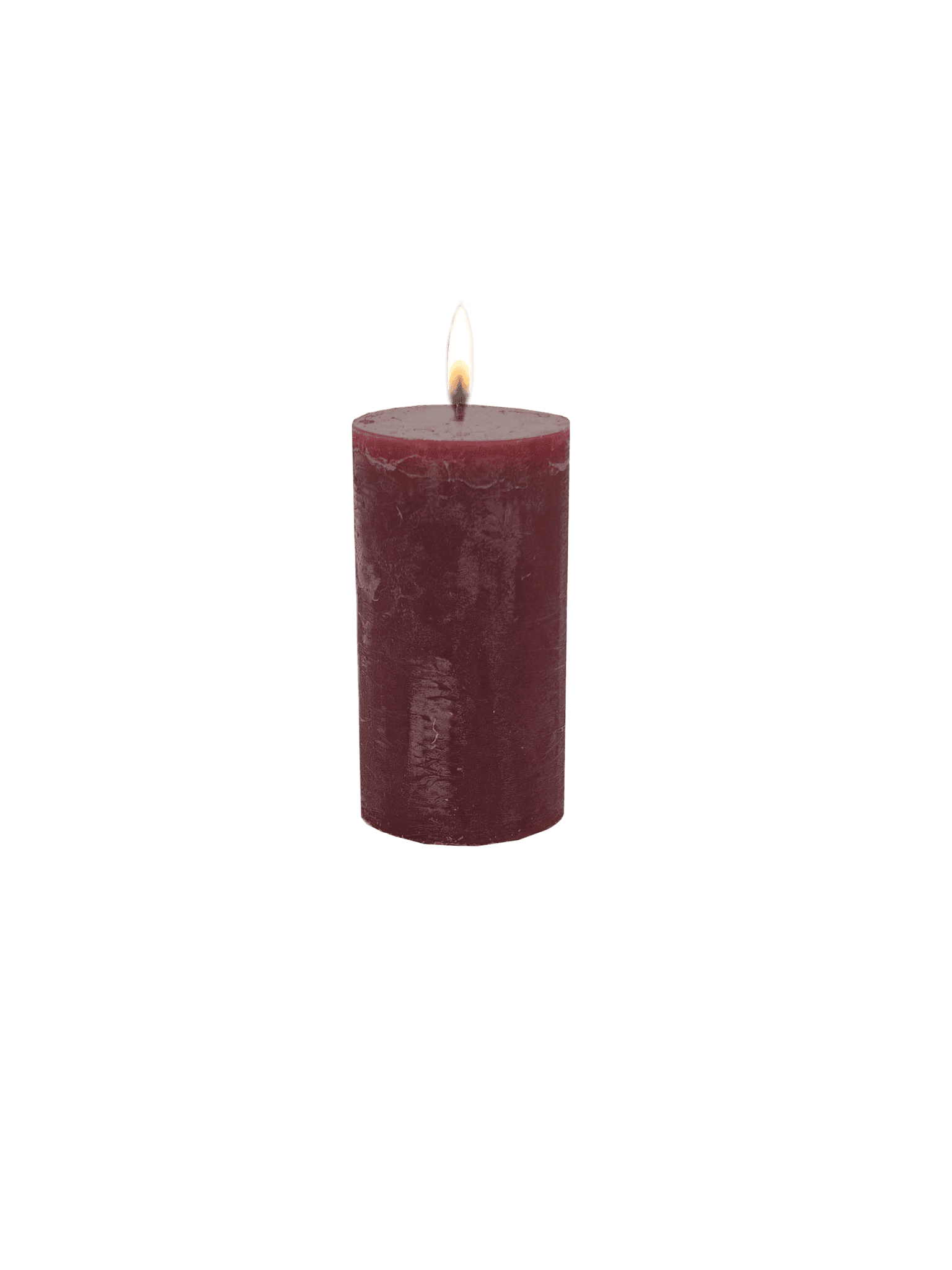 Stumpenkerze Rustikal Bordeaux 70x130 Bild 2