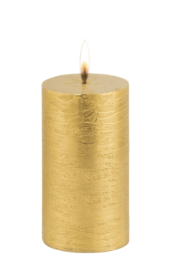 Stumpenkerze Elegant 68x130 mm / Gold Bild 2