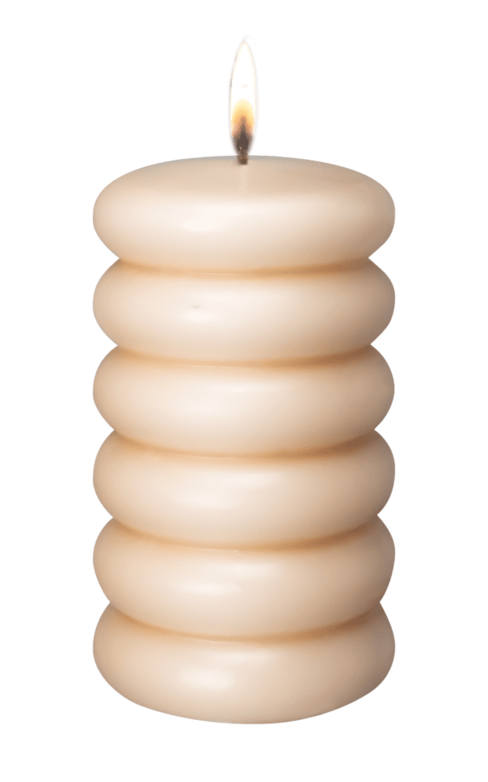 Stumpenkerze Skulptur 90x150 mm / Creme Bild 2