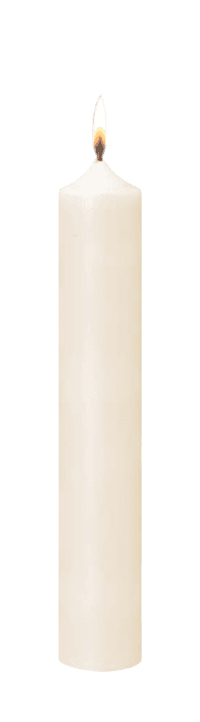 Stumpenkerze XXL elfenbein 100 x 600 mm in Cellophan Bild 2