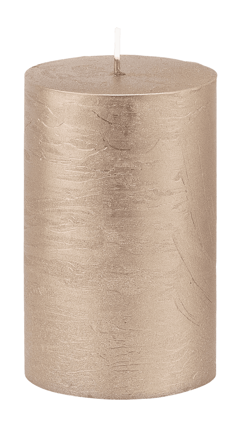 Stumpenkerze Elegant roségold 68 x 130 mm Bild 2