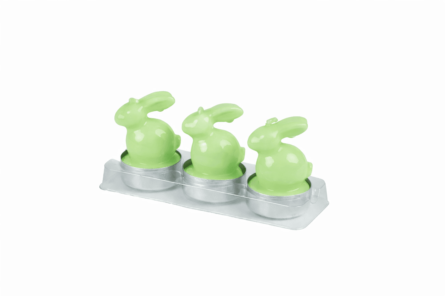 Teelicht Osterhase 3 Stück Grün Bild 2