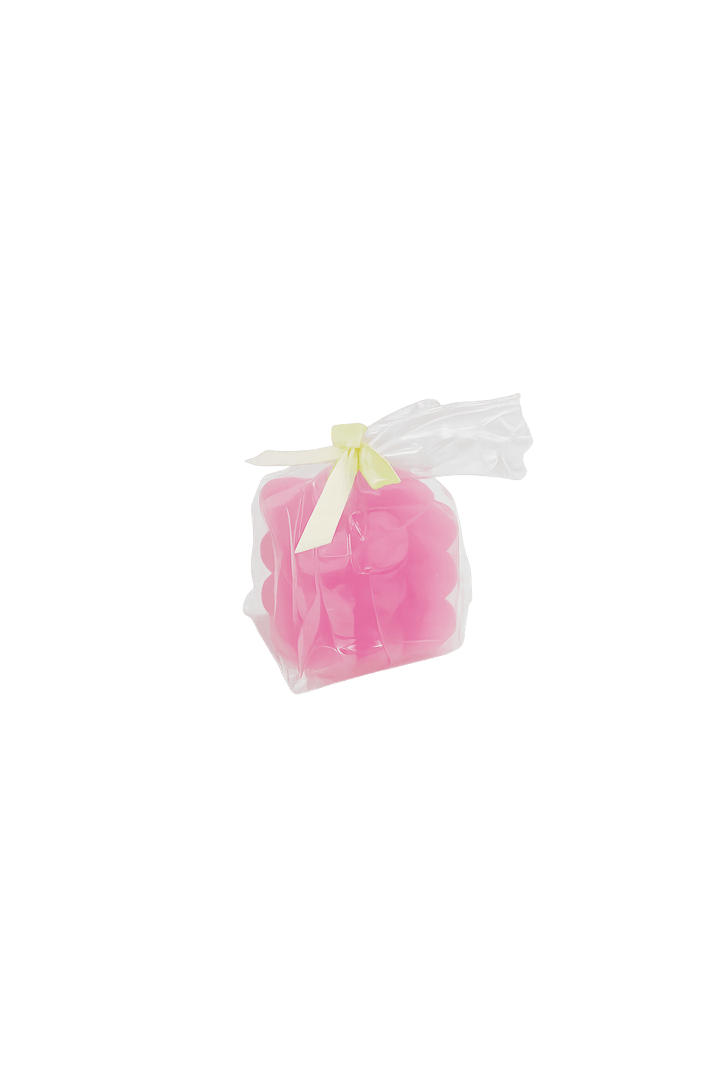 Rosa Bubble-Kerze 6x6x6 cm Bild 2