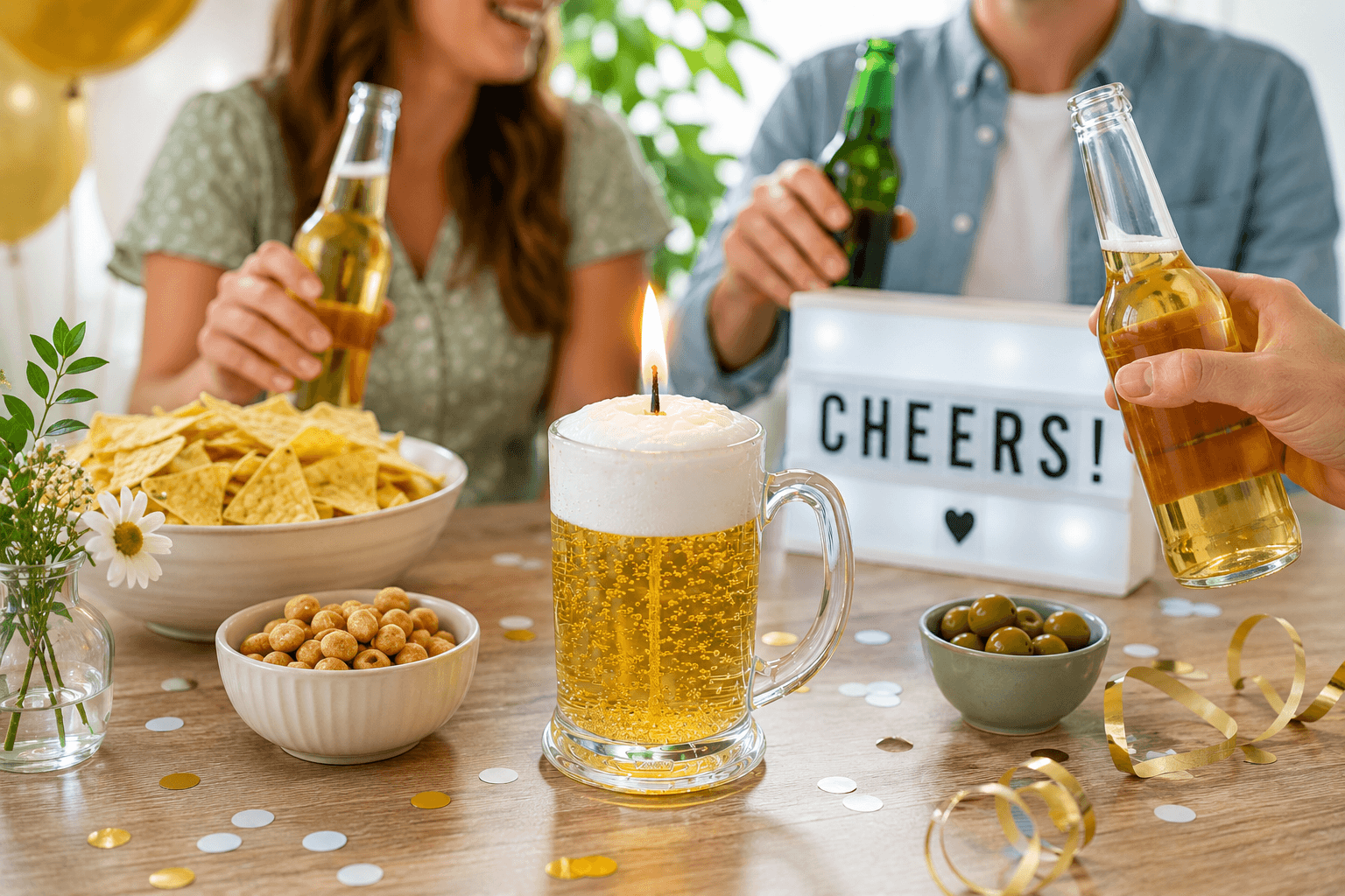 Gel-Kerze Bierkrug