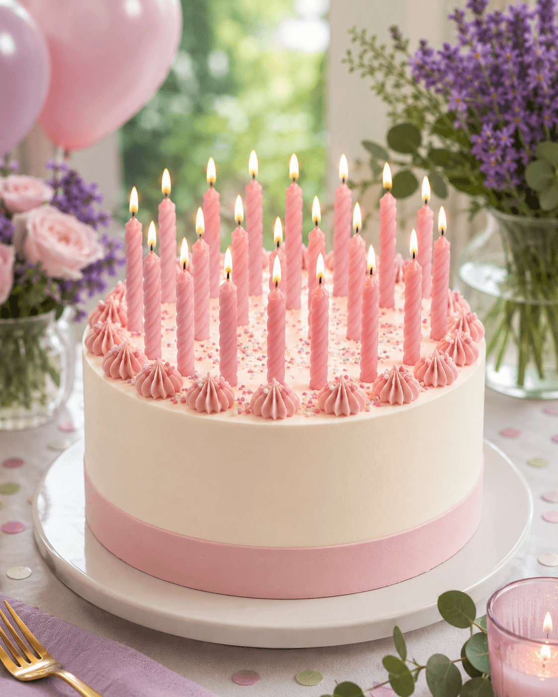 Geburtstagskerzen rosa 120 Stück (kopie)