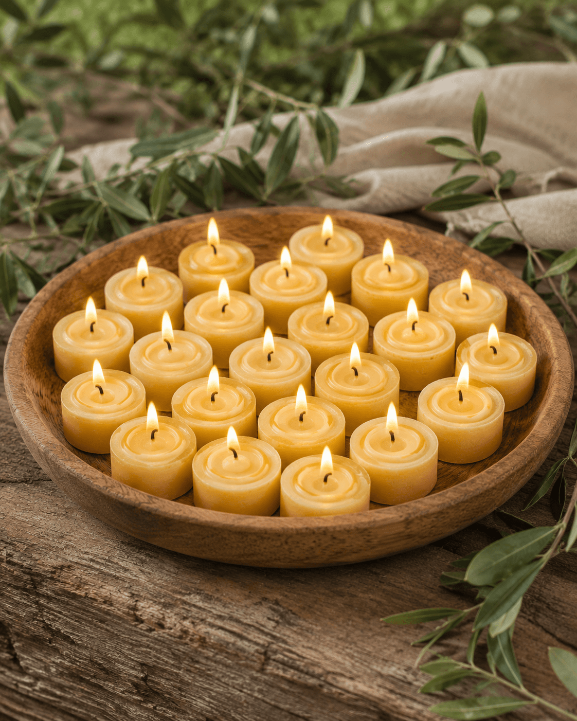 Bienenwachs-Teelichter 10 Stück