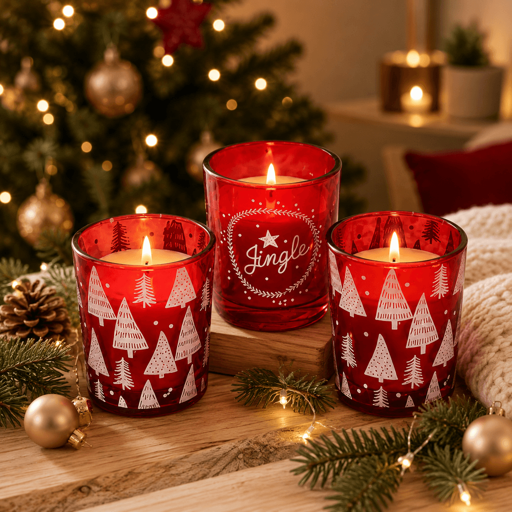 AROMART Geschenkset Winter Berries 3 Duftkerzen im Glas