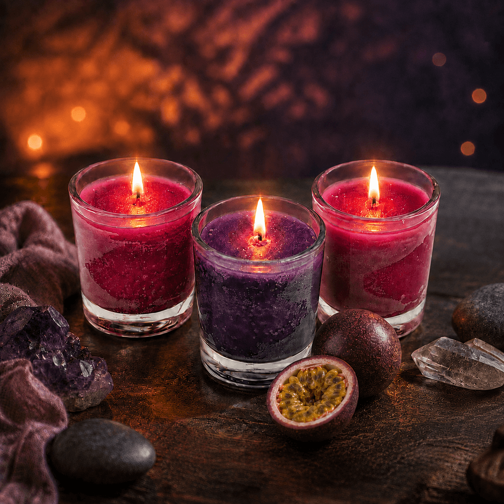 3er-Set Feel Passionsfrucht-Duftkerzen im Glas