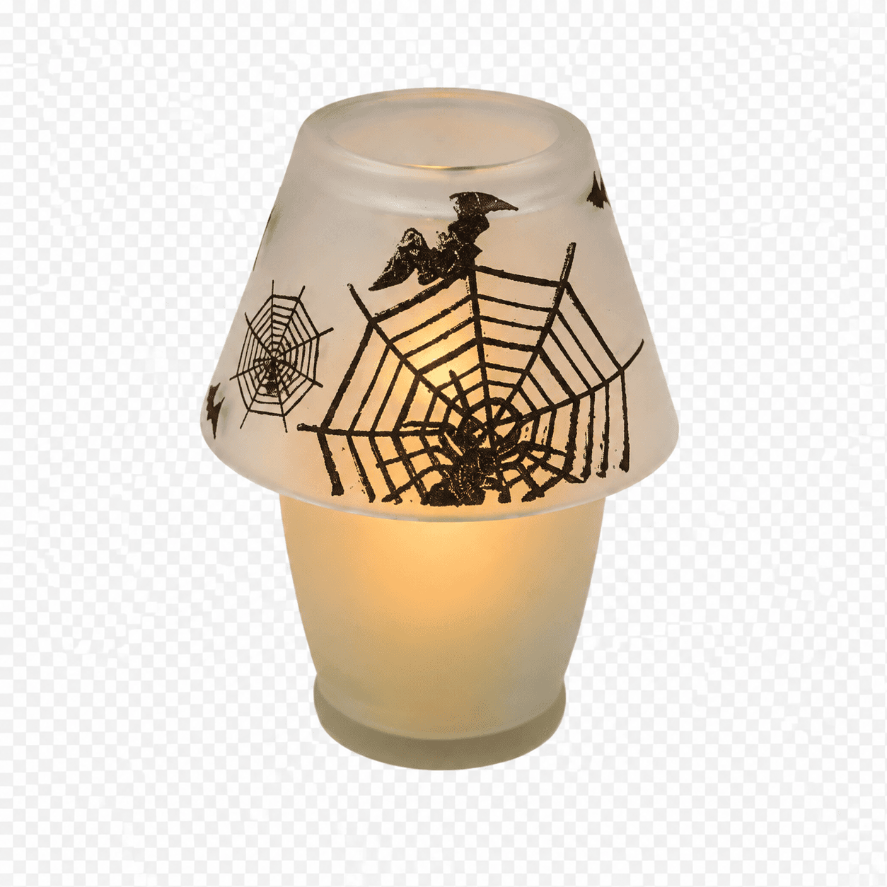 Halloween-Lampenkerze mit mattierter Glasglocke Ø 100 × 125 mm Bild 2
