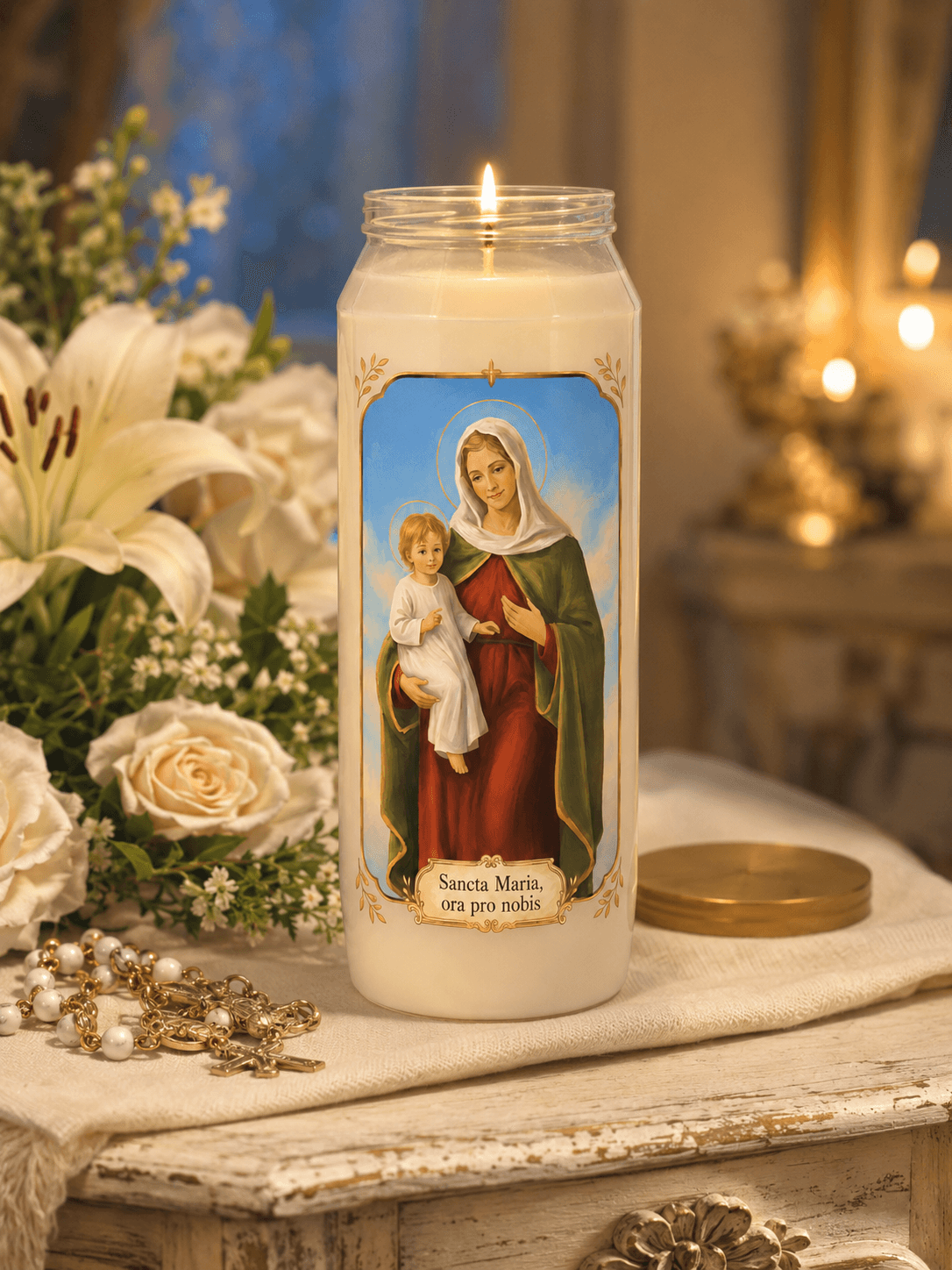 Novenenkerze Sancta Maria, ora pro nobis