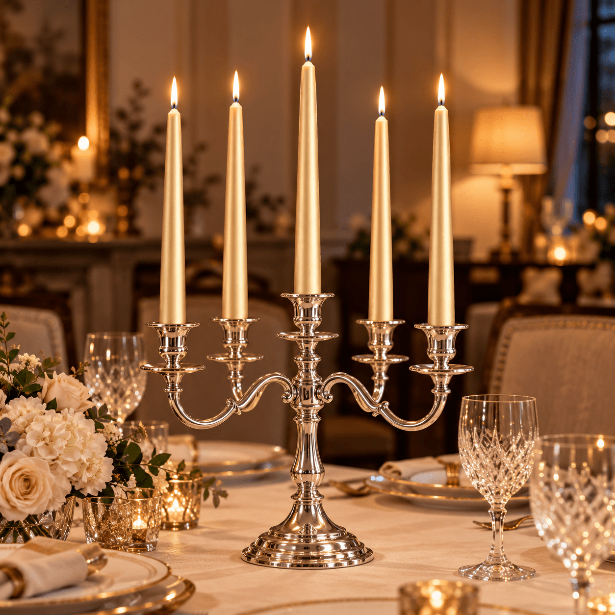 Spitzkerze silber 25 x 300 mm 6 Stück (kopie)